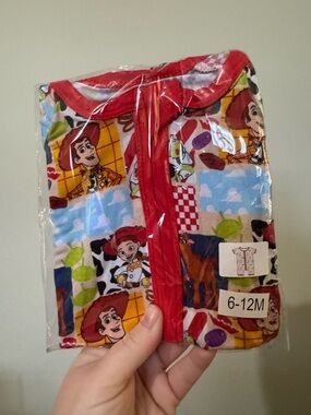 Baby Shortie Pajama with Red Trim - Toy Story Print